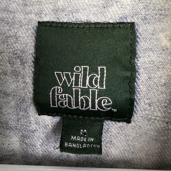 Wild Fable Acid Washied Denim Jean Jacket Women's Medium Retro Streetwear Utilit - Picture 2 of 10